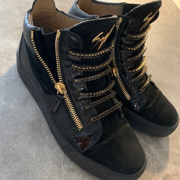 Giuseppe Zanotti Shoes | Giuseppes Zanotti 43 Black Laceless Mens Shoes | Poshmark